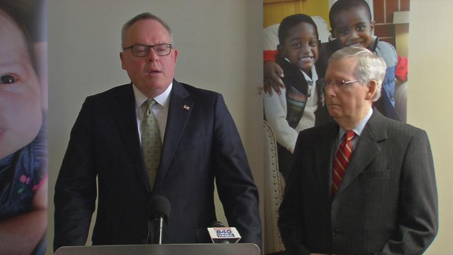 Jim Carroll with McConnell in Louisville on 3-18-19