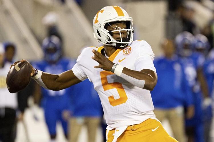 Tennessee quarterback Hendon Hooker against Kentucky