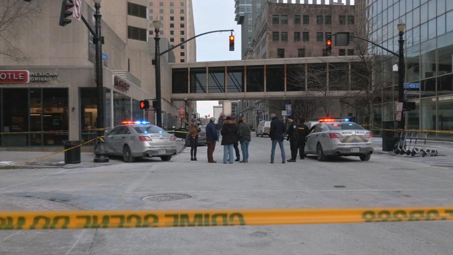 Homicide scene near Fourth Street Live!