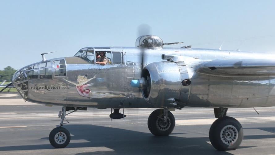 B-25 bomber at Bowman Field in Louisville, Kentucky