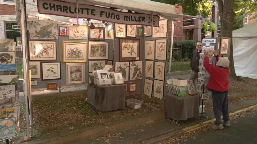 Vendor booth at St. James Court Art Fair