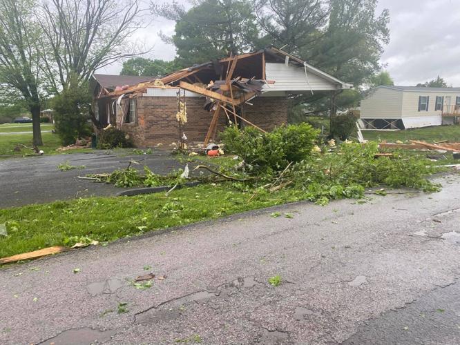 Tompkinsville, Kentucky, storm damage 5-3-2021