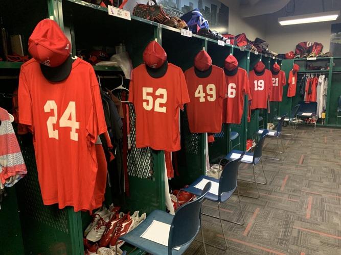 Louisville Bats locker room