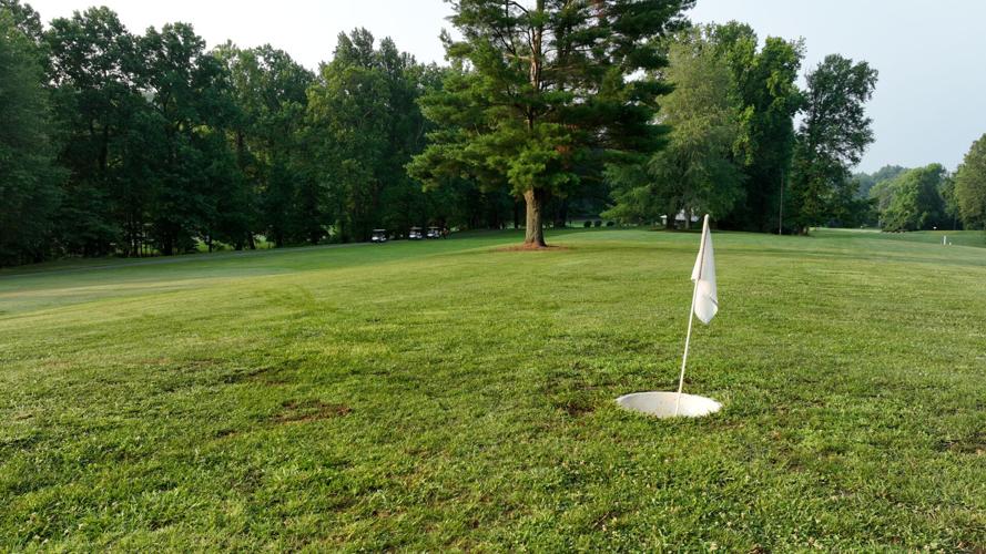 FootGolf hole with flag marker