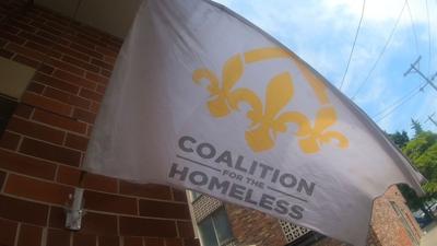 White Flag outside Wayside Christian Mission