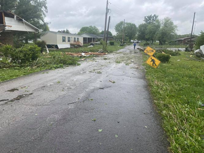 Tompkinsville, Kentucky, storm damage 5-3-2021