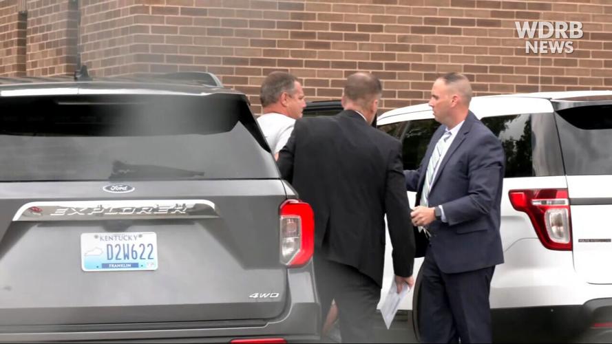 Brooks Houck led into Nelson County Detention Center on Sept. 27, 2023