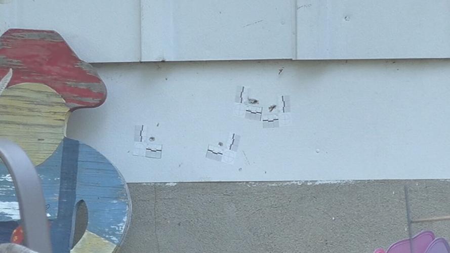 Bullet holes in Newburg home where children shot
