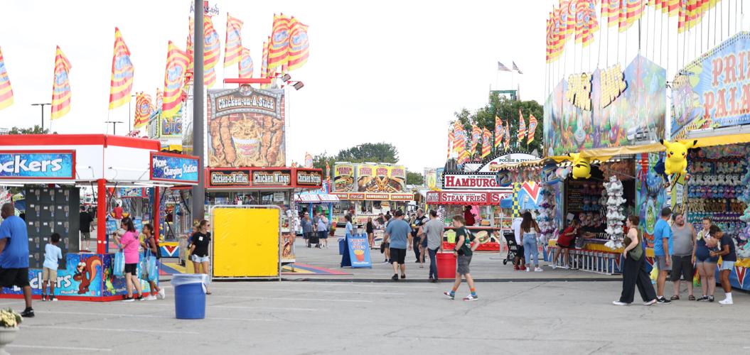 The Midway at the Kentucky State Fair on Aug. 22, 2022