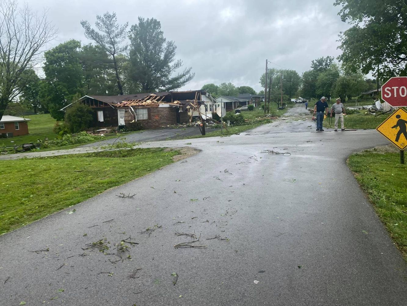 Tompkinsville, Kentucky, storm damage 532021