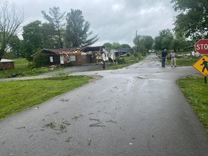 Tompkinsville, Kentucky, storm damage 5-3-2021