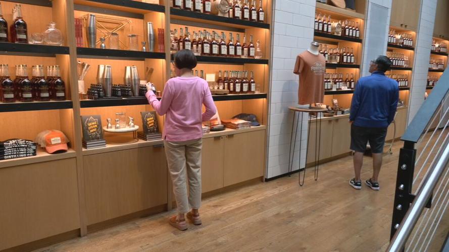 Customers browse in Old Forester Distillery in downtown Louisville