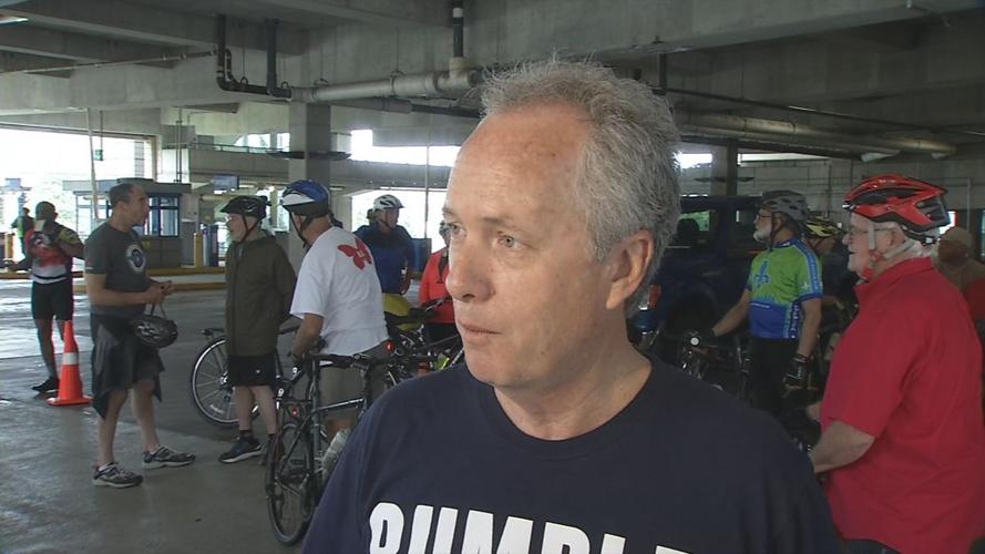 Louisville Mayor Greg Fischer at the Ali Memorial Bike Ride