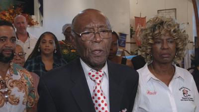 The Rev. Charles Elliott at Solomon Missionary Baptist Church