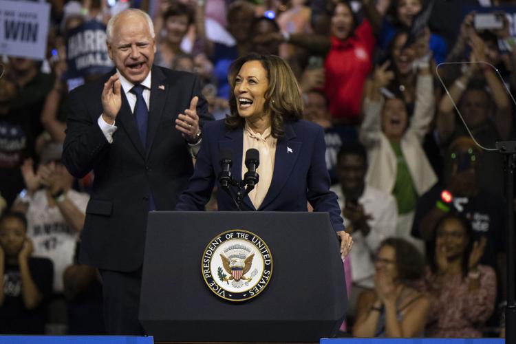 Harris introduces new running mate Minnesota Gov. Tim Walz as the 'vice