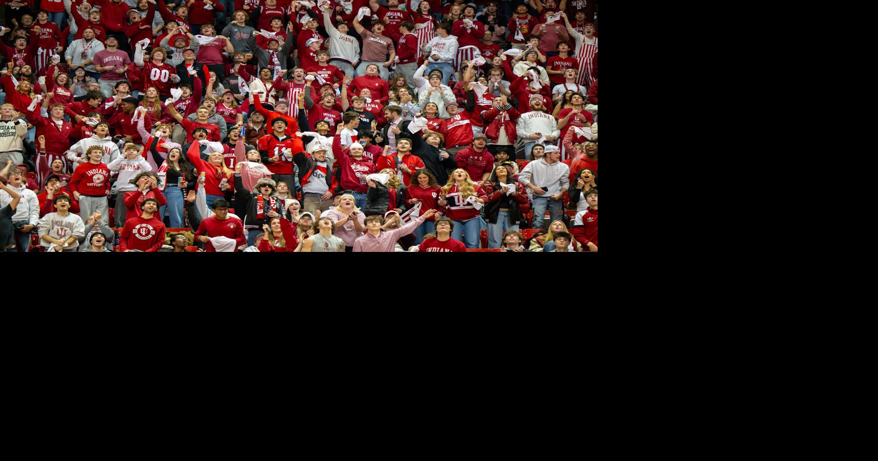 Hoosier fans pack Assembly Hall to watch school's first national football championship win