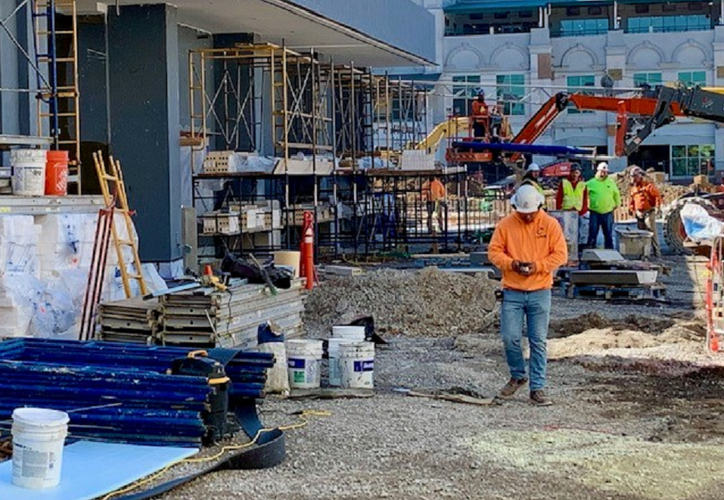 Churchill Downs paddock construction