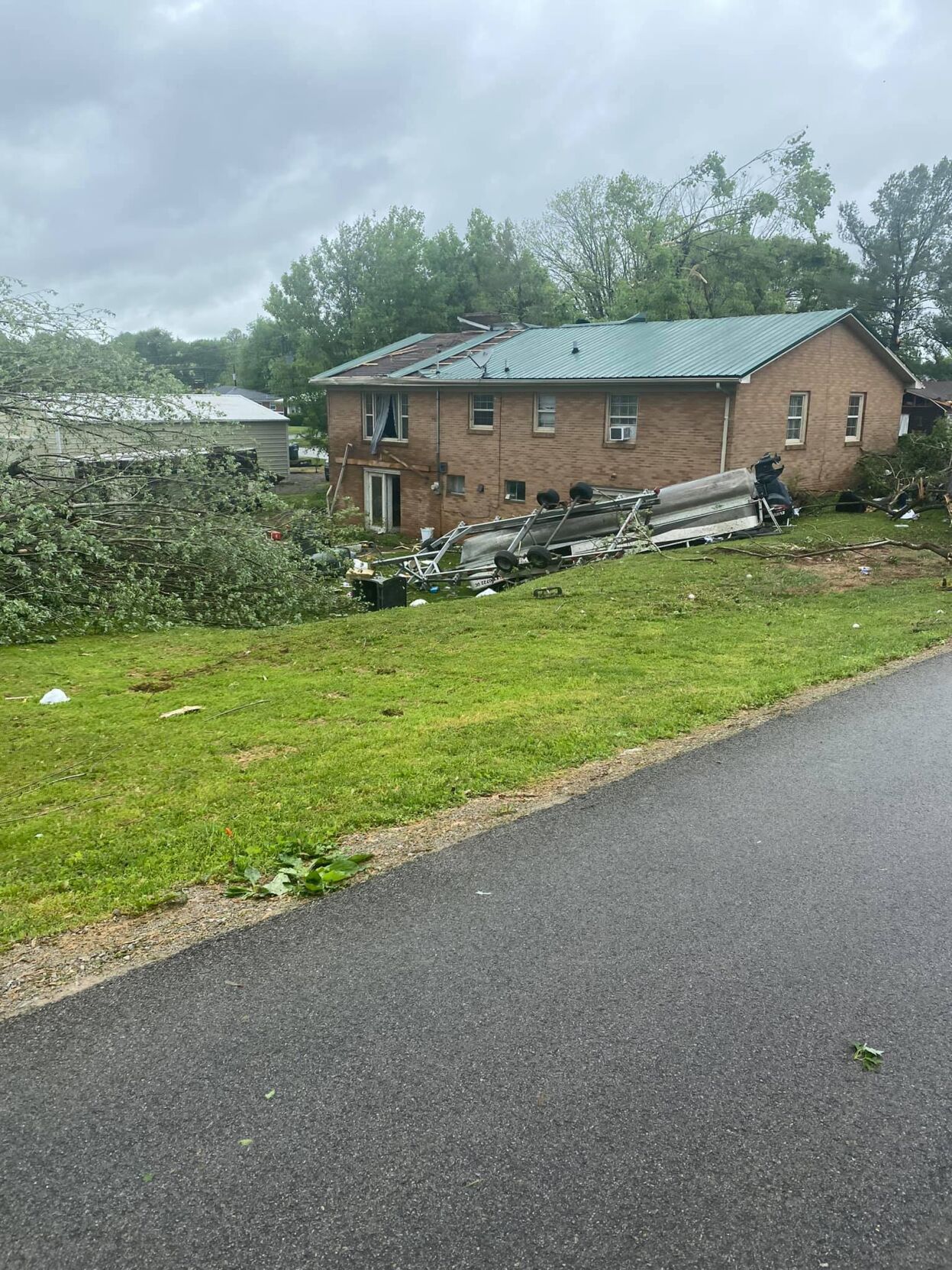 Tompkinsville, Kentucky, storm damage 5-3-2021