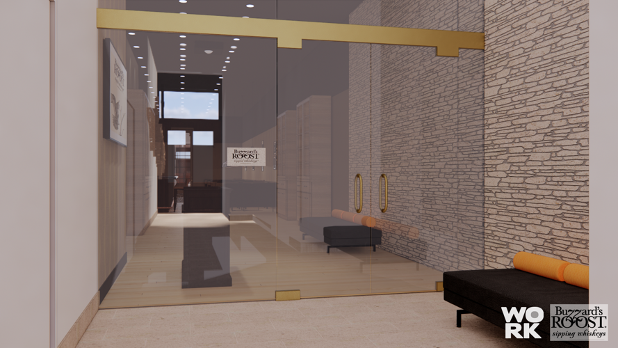 Buzzard's Roost Sipping Whiskeys downtown Louisville micro-distillery rendering