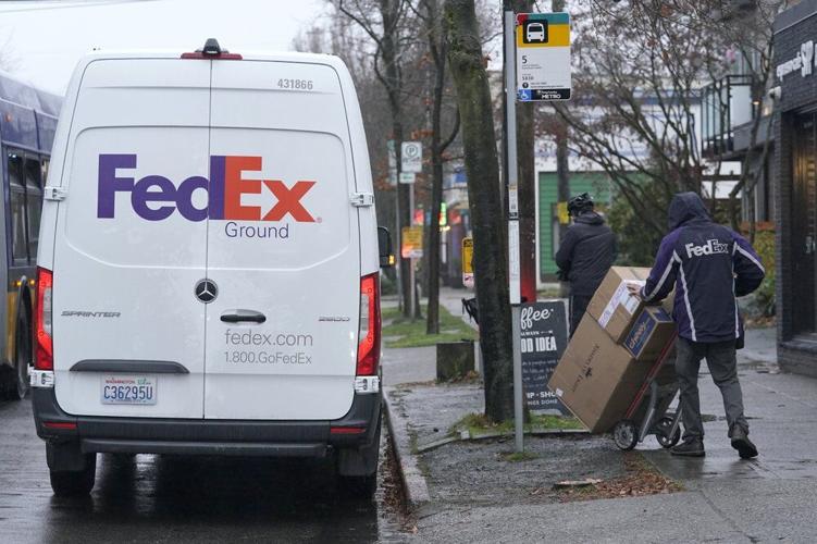 FedEx truck in Seattle