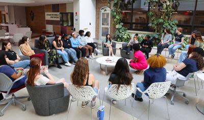 Students gather at Louisville Girls Leadership for session.JPG