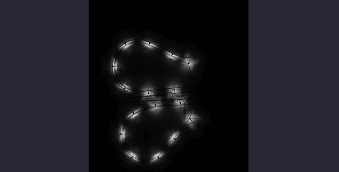 Aerial view of solar lights installed at I-264 Bank Street interchange