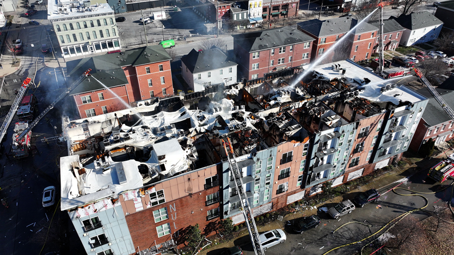 Aerial - Phoenix Hill Apartment Fire