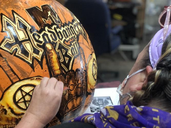 Day carves pumpkin for Jack O'Lantern Spectacular