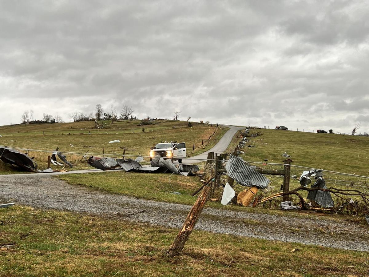 Damage in western Kentucky after Dec. 10-11, 2021 tornadoes