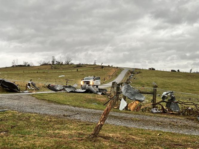 Damage in western Kentucky after Dec. 10-11, 2021 tornadoes