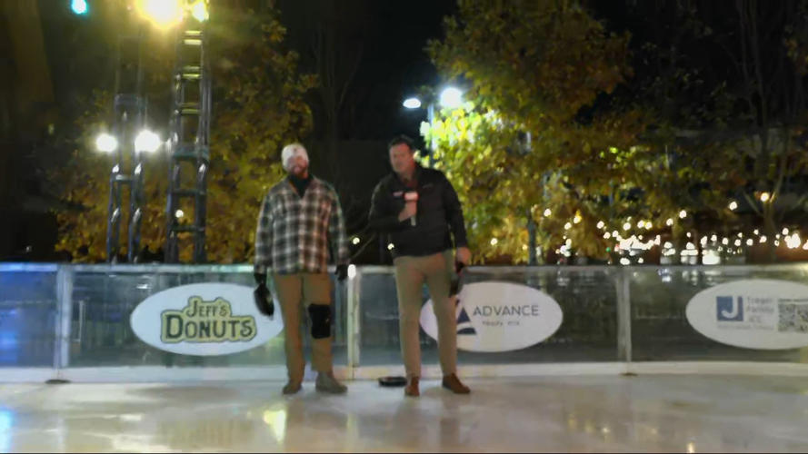 Skillet curling at Paristown's Fête de Noël