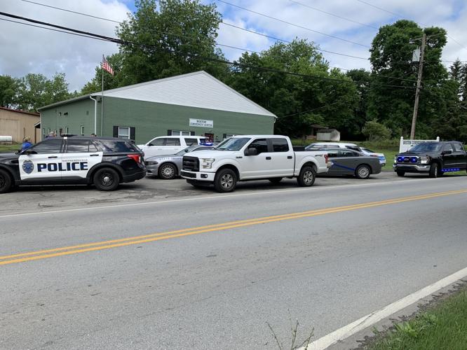 Police at scene of crashed vehicle after chase