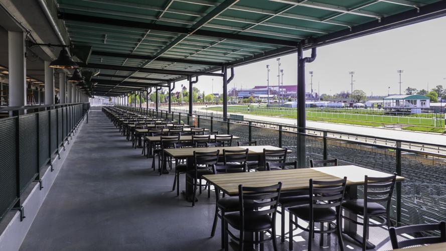 Homestretch Club patio seating