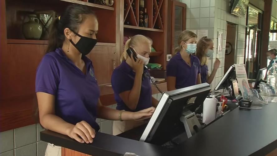 Captain's Quarters (employees with masks)