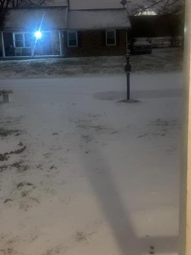 Snow outside home in Clarksville