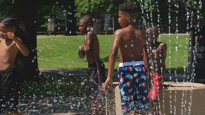 IMAGES: Sheppard Park Sprayground opening celebrated in Russell neighborhood