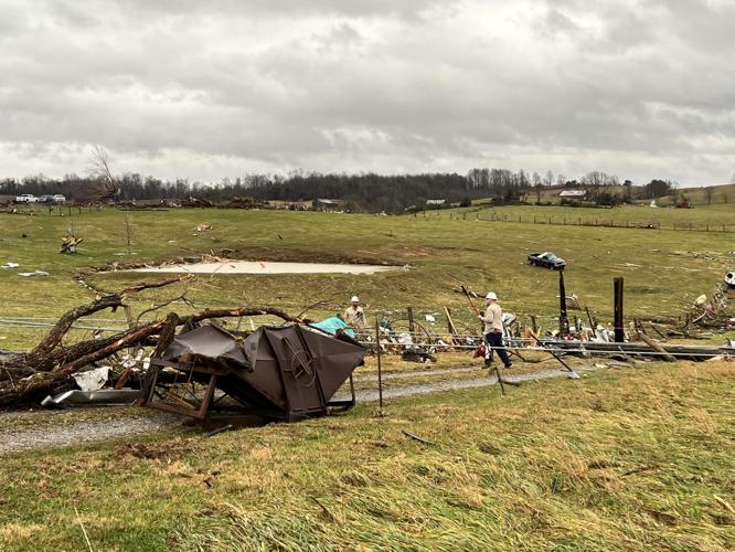Damage in western Kentucky after Dec. 10-11, 2021 tornadoes