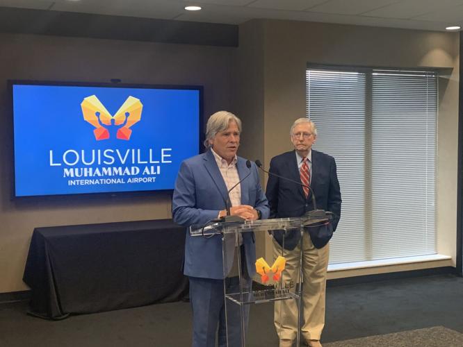 McConnell at Louisville airport presser