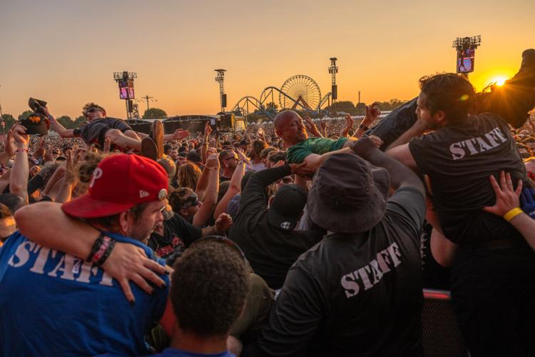 Louder Than Life crowd surfers