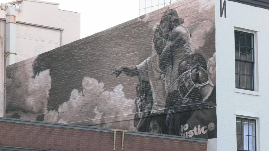 "Twan's Gift" mural on Third Street in downtown Louisville