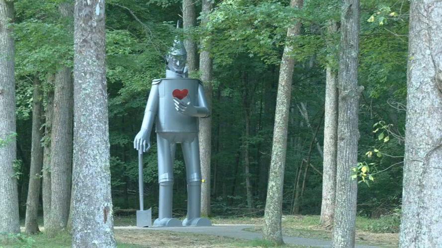 "Heart of the Forest" Tin Man sculpture at Bernheim Forest 7-24-25