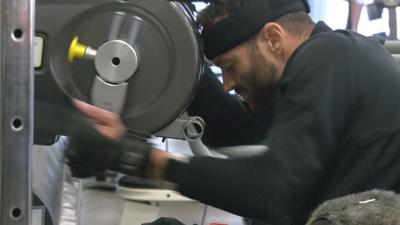 Jerod Nieder trains at UofL Frazier Rehab