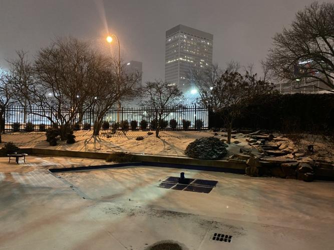 Snow in WDRB Courtyard