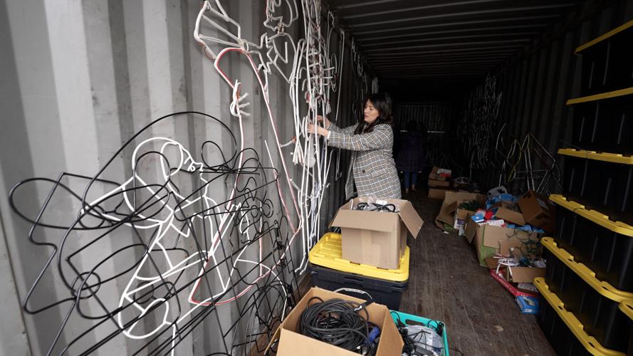 Madison, Indiana decorations created by city fabricator, Dave Kidwell