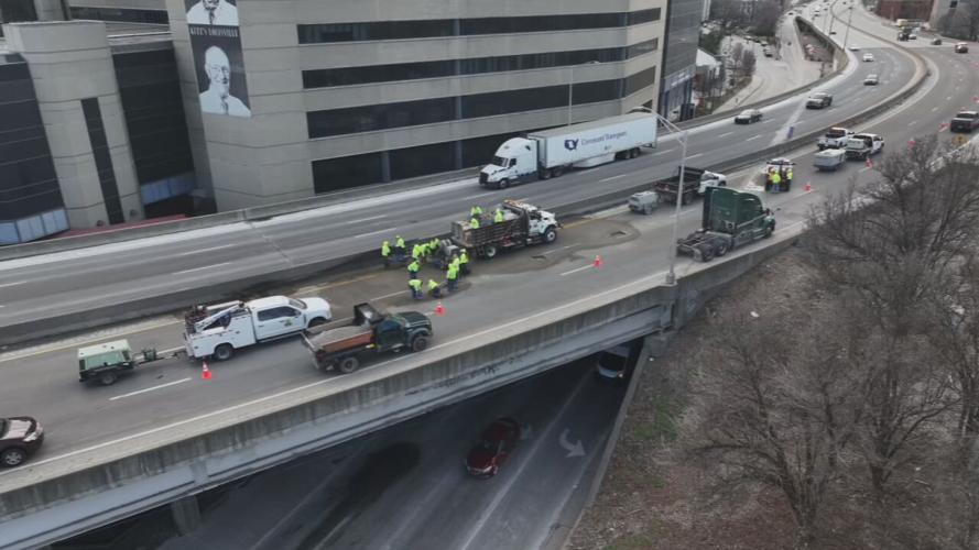 I-65 South repair work at Hospital Curve - 12.17.25