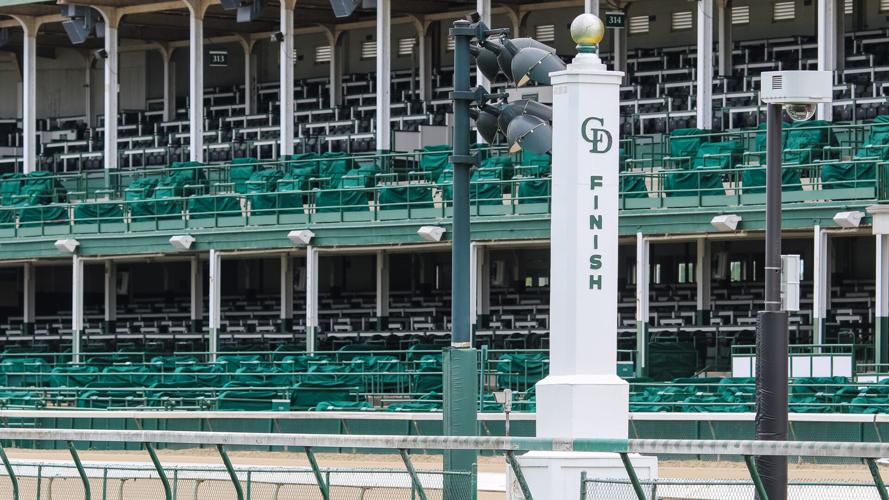 EMPTY CHURCHILL DOWNS - VIRUS PANDEMIC - 4-29-2020  - FINISH LINE 1.jpg