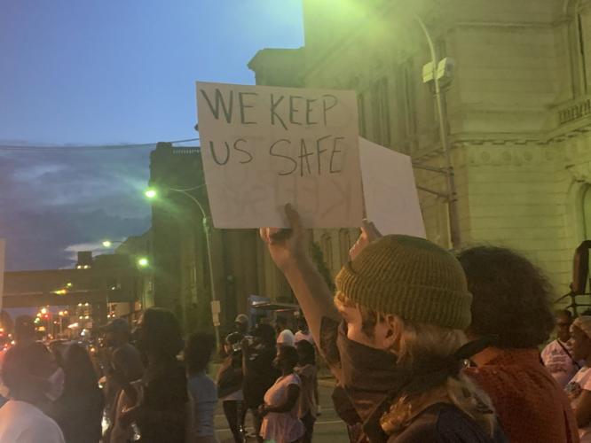 Protesters gather in downtown Louisville demanding justice for Breonna Taylor