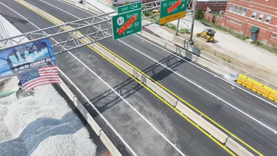 I-65 as of 7-28-26 ahead of early reopening