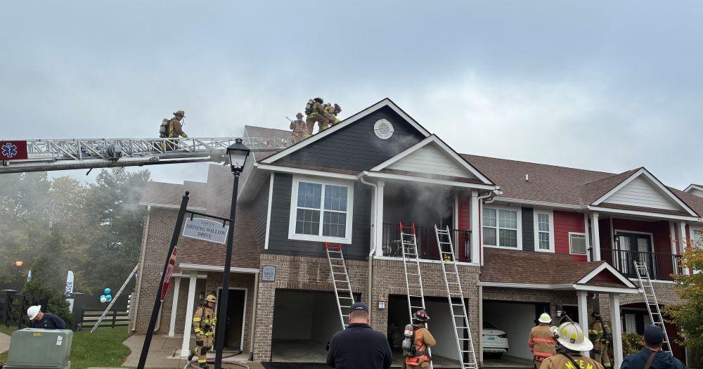 Person hospitalized after apartment fire near Westport Road, officials say