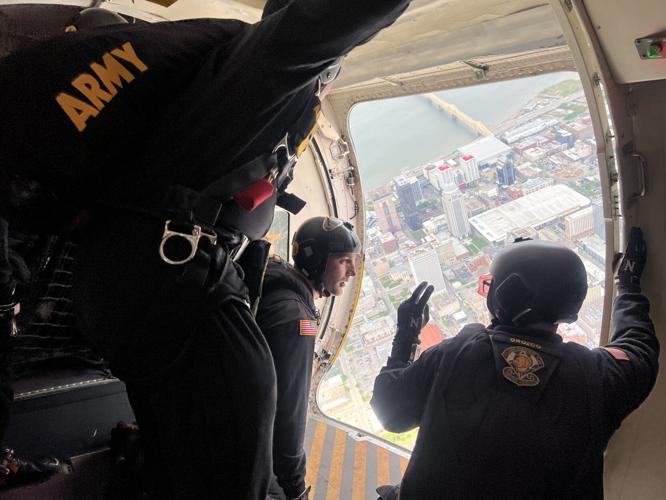 Golden Knights prepare for jump over downtown during Thunder Over Louisville